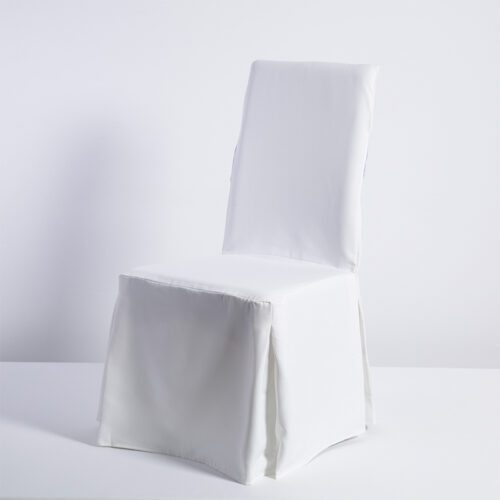 GALAXY Factory Hot Sale White Color Polyester Banquet Dining Wedding Party Used Chair Covers