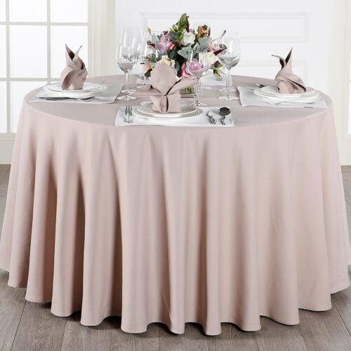Galaxy Custom Satin Polyester Round Tablecloth with Logo – Multiple Colors Available