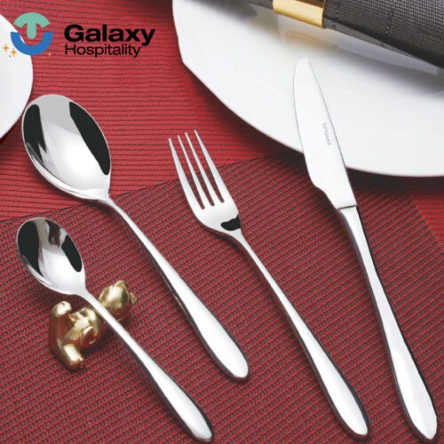 Durable Thick Handle Stainless Steel Cutlery Set for Hotels and Kitchens