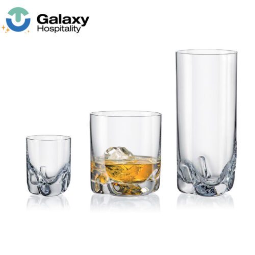 Custom Crystal Highball Glasses with Unique Base – Perfect for Hotels & Restaurants