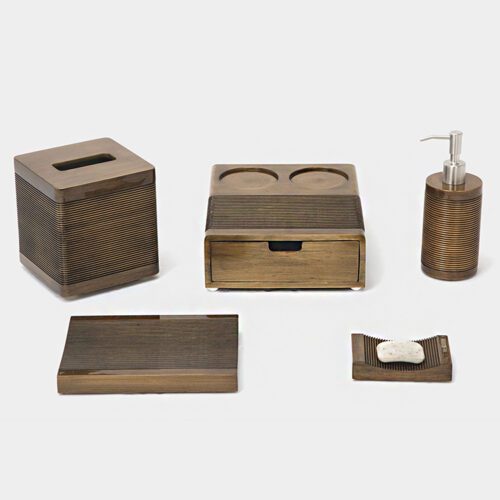 GALAXY Bathroom gadgets modern marble resin household items for bathroom bathroom accessories set for hotel and home