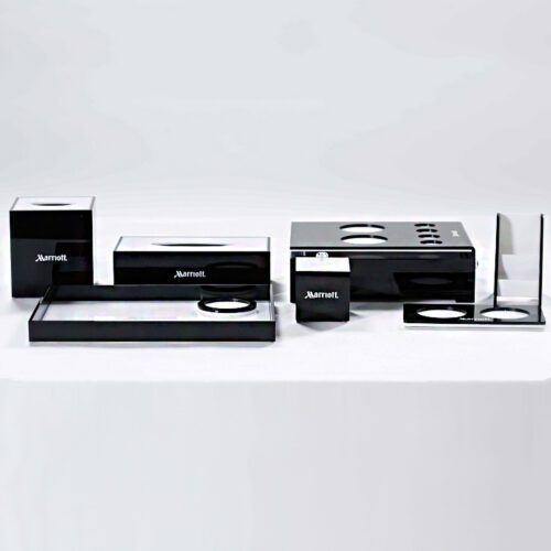 GALAXY Wholesale Custom High Quality Hotel Accessories Bathroom Set Acrylic