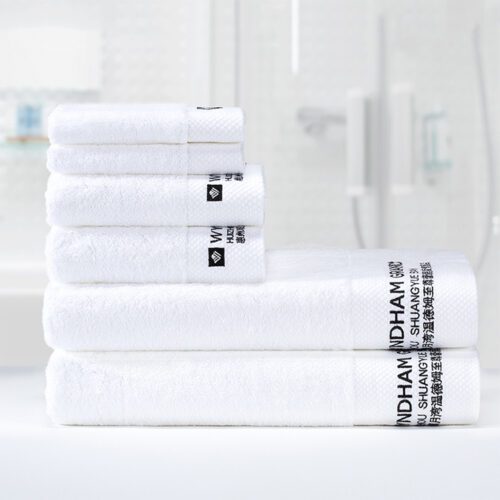 GALAXY HOTEL SYUPPLIES Chinese factory 3 sets custom logo luxurious towel set bath custom embroidery hotel towel three set 100 cotton beach towel