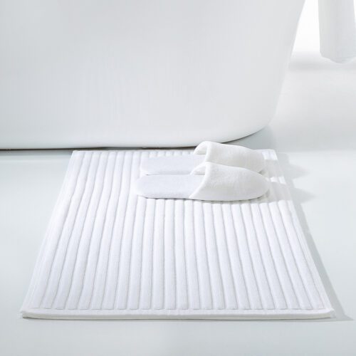 GALAXY 100% Cotton Durable Antislip Foot Mat Towel Emboss Pattern Terry Thick Hotel Bath Mat
