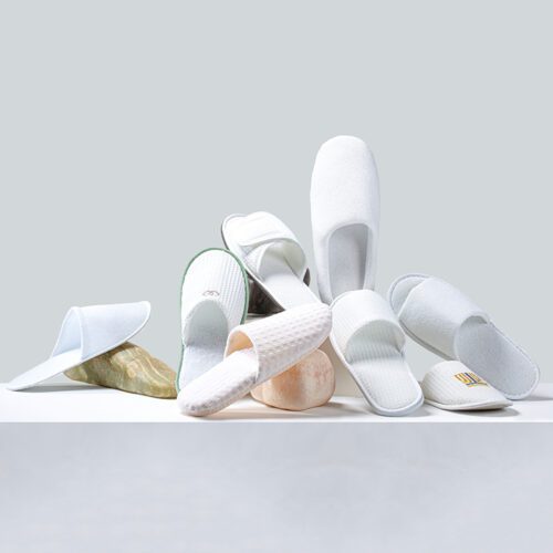 GALAXY Factory Customized Hotel Coral Fleece Portable Spa Disposable Slippers Open Toe Velour Slipper