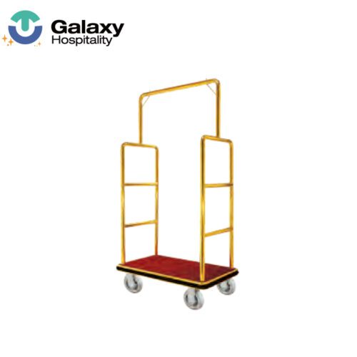 Galaxy Gold plated hotel birdcage airport luggage cart bellboy luggage trolley