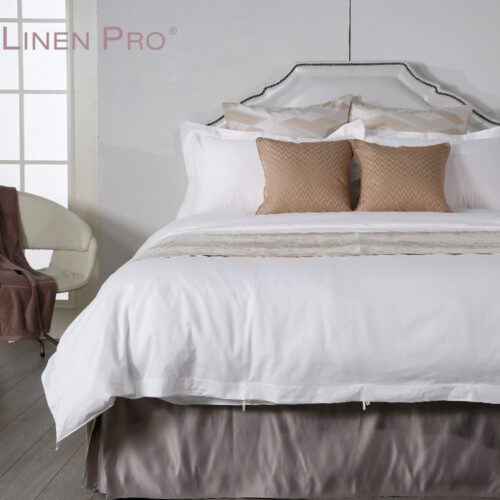 Luxury King Size Polyester Cotton Hotel Bedding Set Solid Fitted Sheets